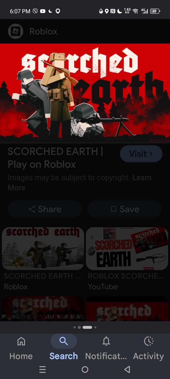 Scorched Earth; Roblox  thumbnail