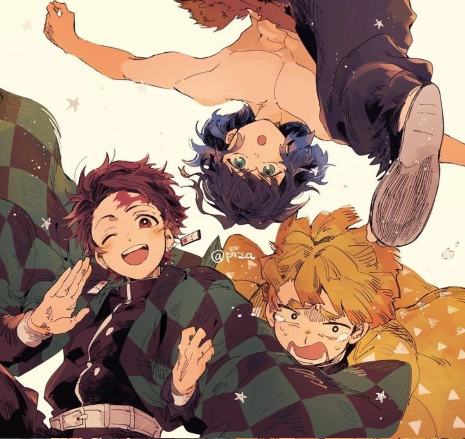 Tanjiro, Zenitsu, and Inosuke thumbnail