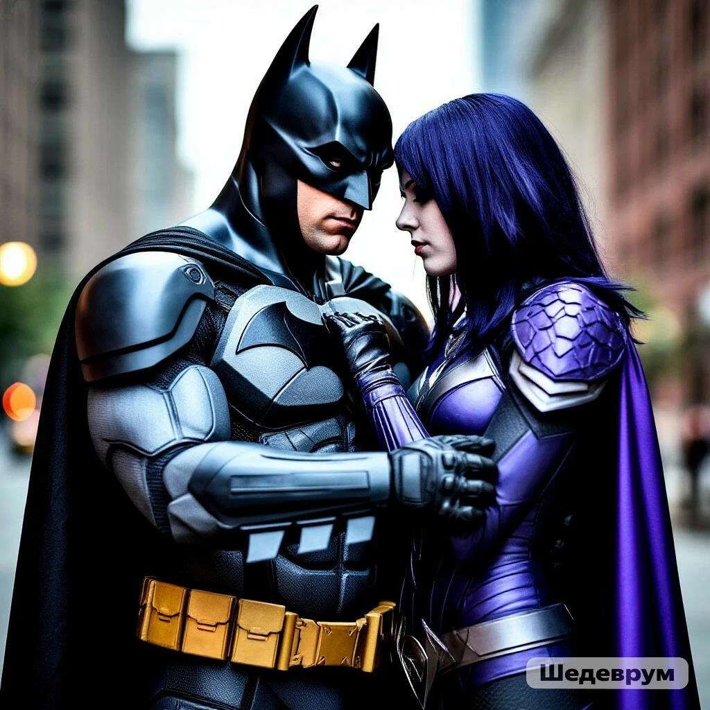 Batman and Raven thumbnail