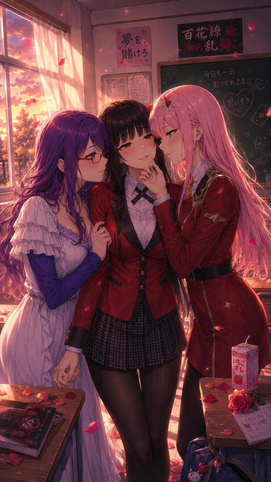 Rize , Yumeko, zero two thumbnail