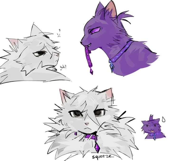 Nagi and Reo cats 💜🤍 thumbnail