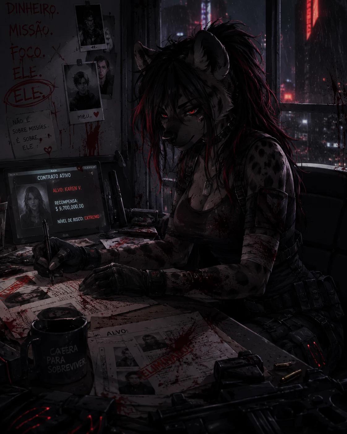 Ruby the Furry Hyena of Shadows thumbnail