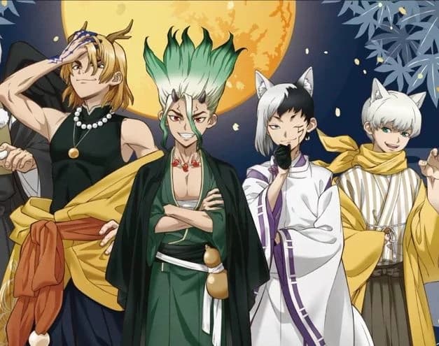 Ryusui Nanami, Senku Ishigami, Gen Asagiri y Ukyo Saionji thumbnail