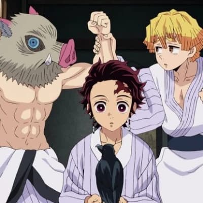 Tanjiro Kamado, Zenitsu Agatsuma y Inosuke Hashibira thumbnail