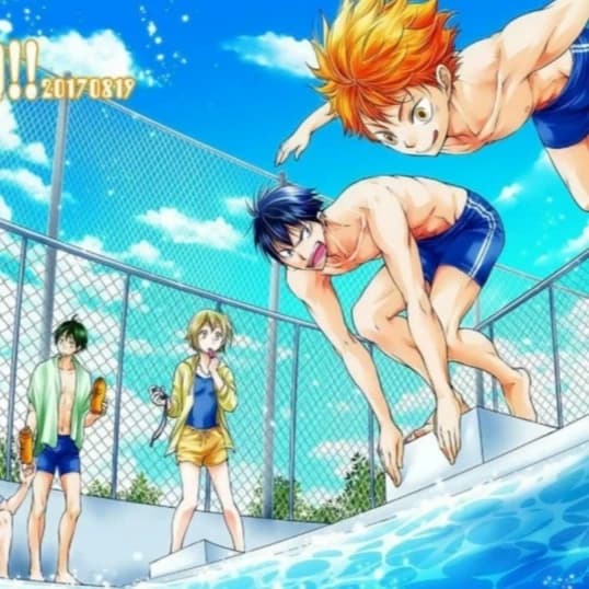 Karasuno at a waterpark! version 2. thumbnail