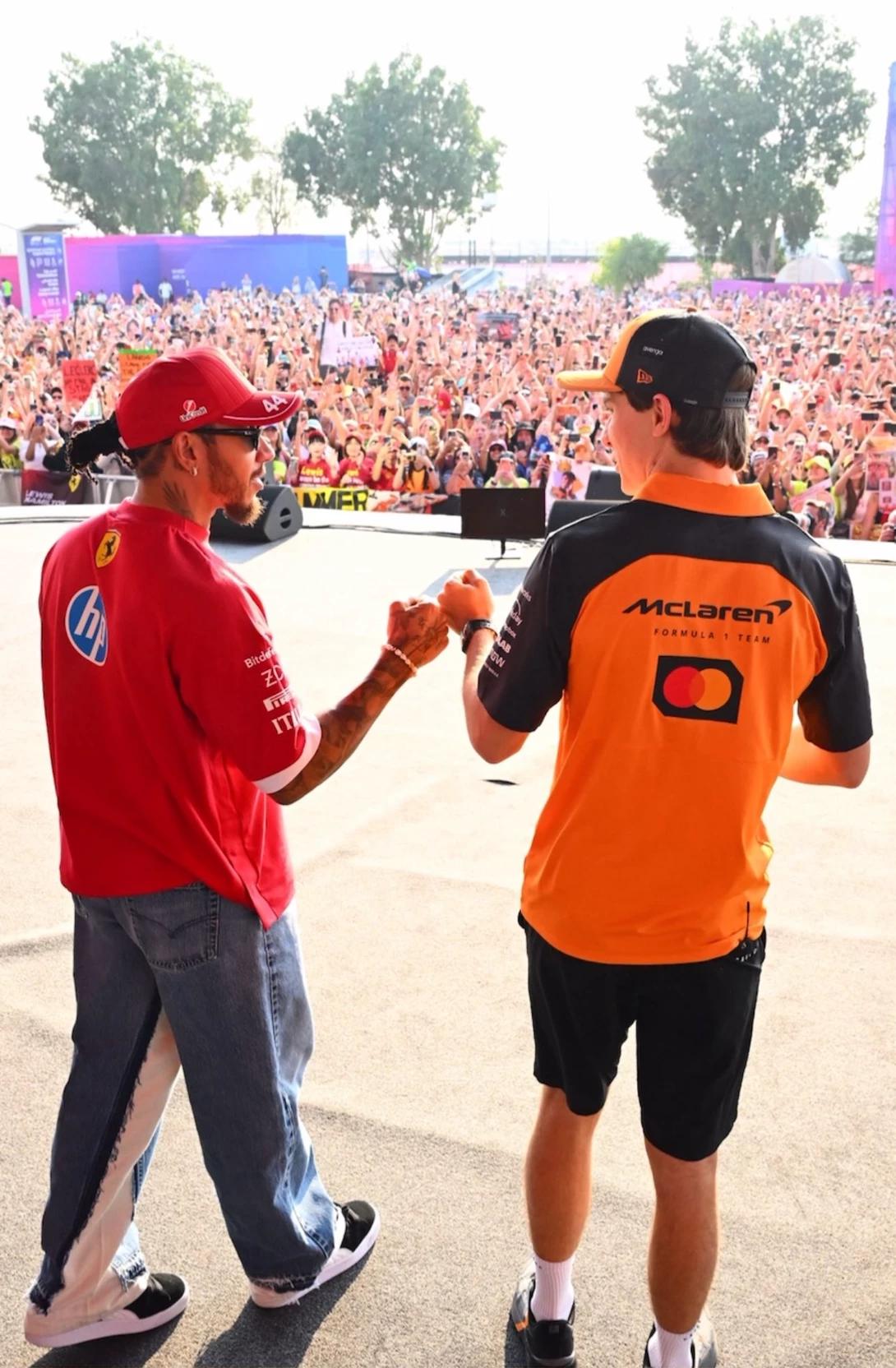 Lewis Hamilton and Oscar Piastri  thumbnail