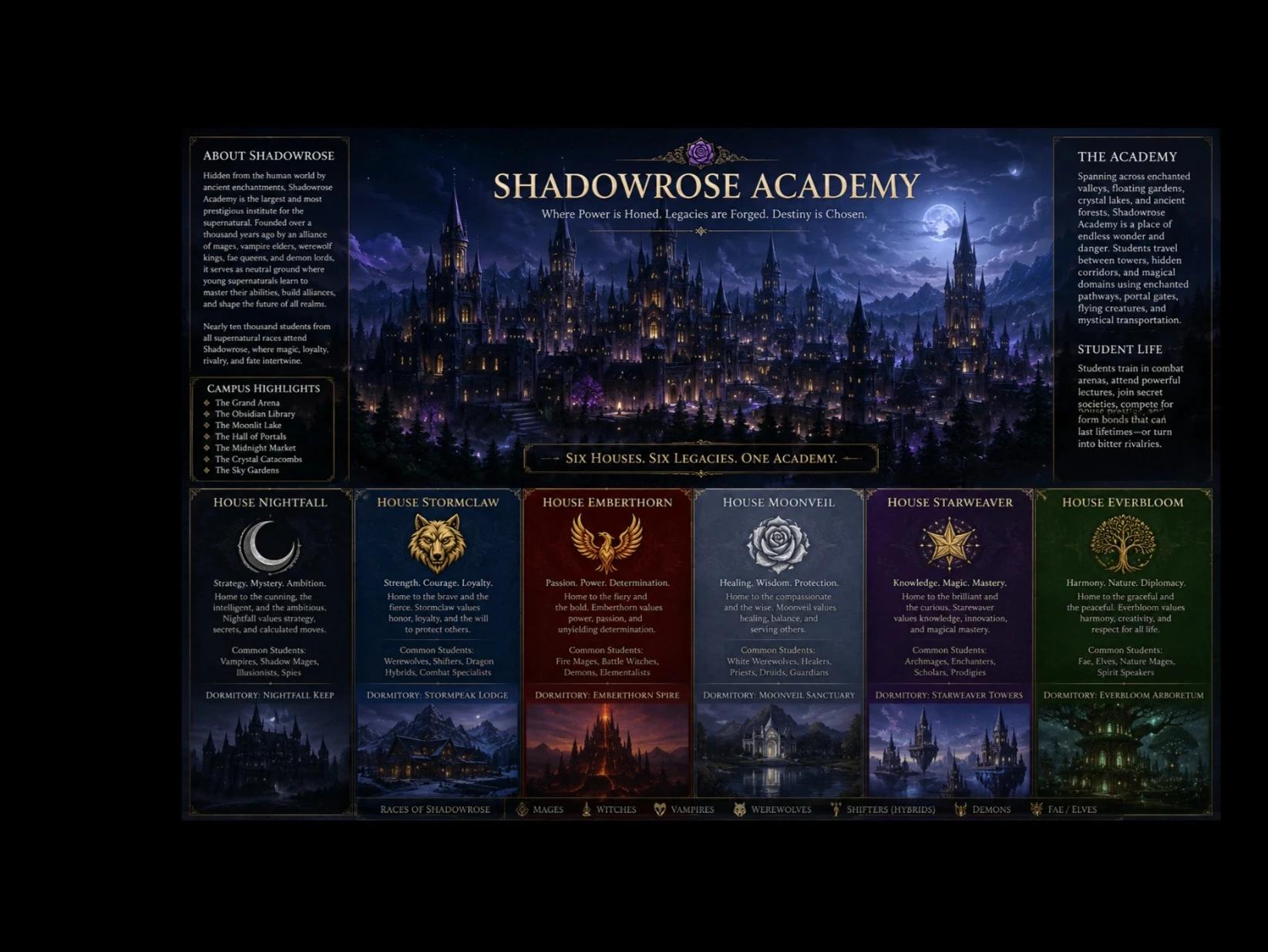 Shadowrose Academy (RPG Magical and Supernatural School) thumbnail