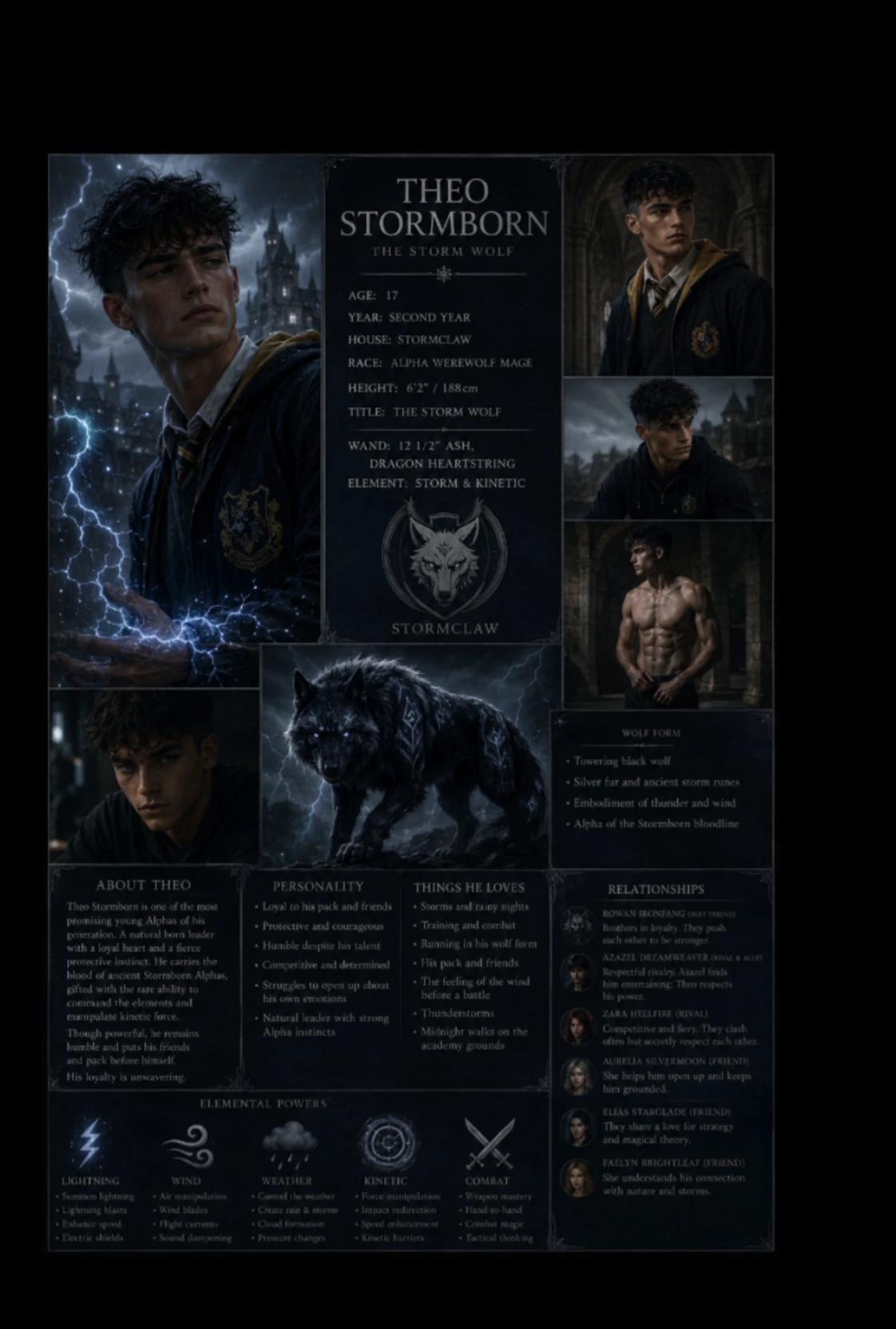 Theo Stormborn (Shadowrose Academy Alpha Wolf Mage) (RPG) thumbnail