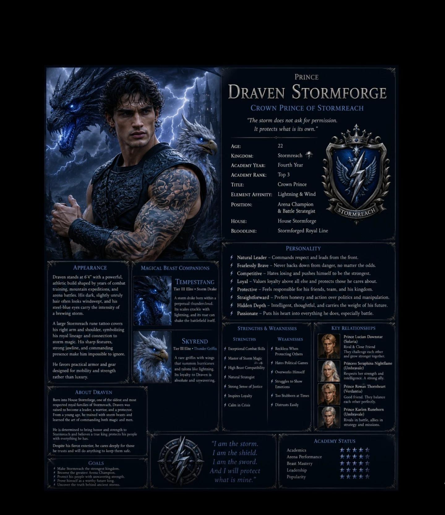 Prince Draven Stormforge (The World of Aetherion RPG Beast Master) thumbnail