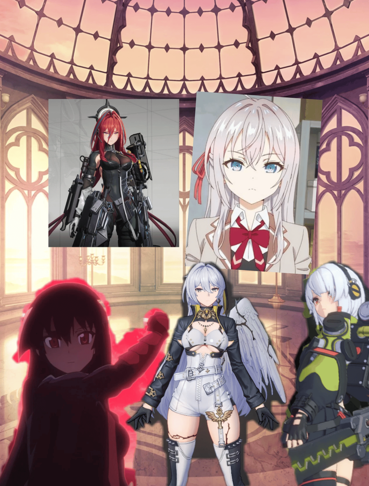 Amber(Endfleld)×Alya(Алятьтьрусский)×Akame(AGK)×hotor(HTE)×Enby(ZZZ) thumbnail