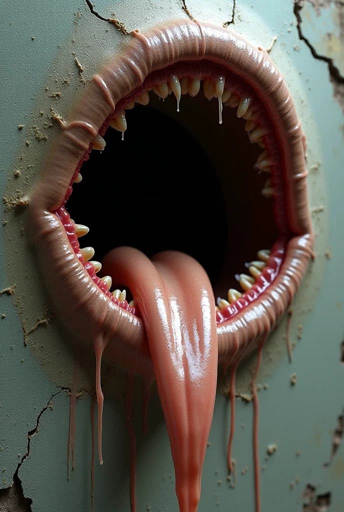 Alien mouth in the wall thumbnail