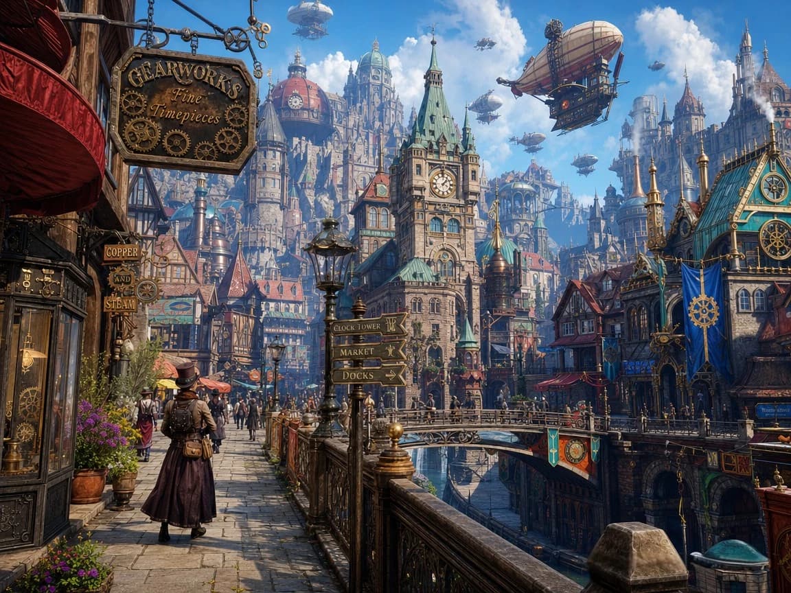 Steampunk Medieval Fantasy City thumbnail