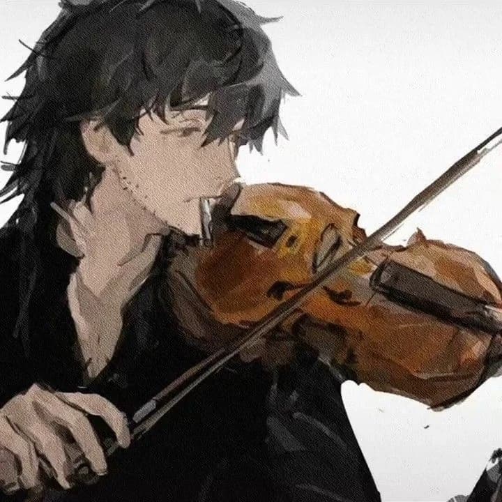 Depressed violinist. thumbnail