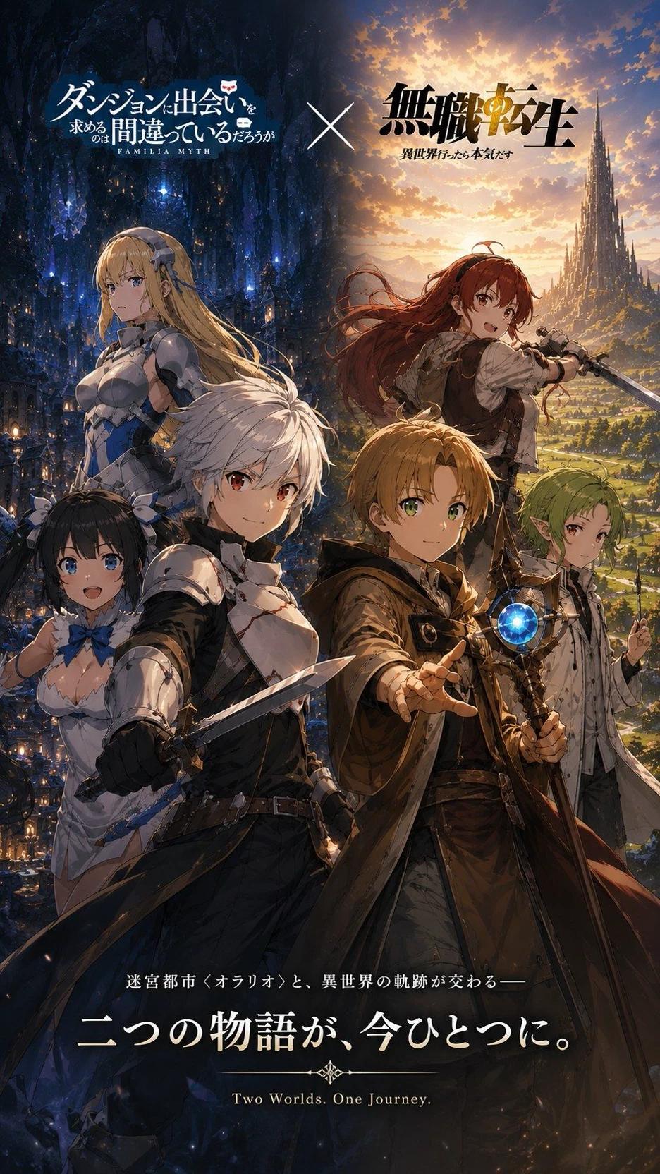 DanMachi x Mushoku Tensei crossover thumbnail