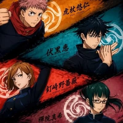 Yuji, Megumi, Nobara and Maki  thumbnail