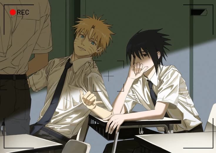 Naruto and Sasuke (High school AU) thumbnail