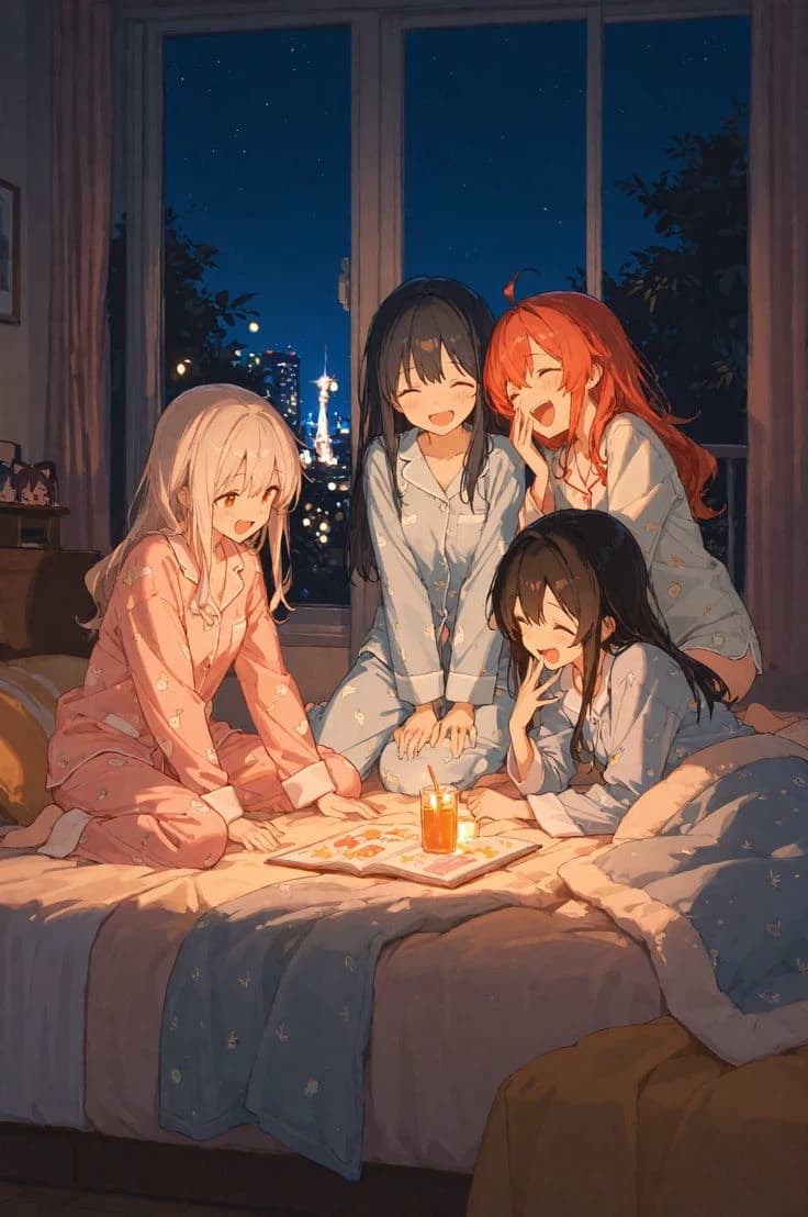 Pijamada de amigas. thumbnail