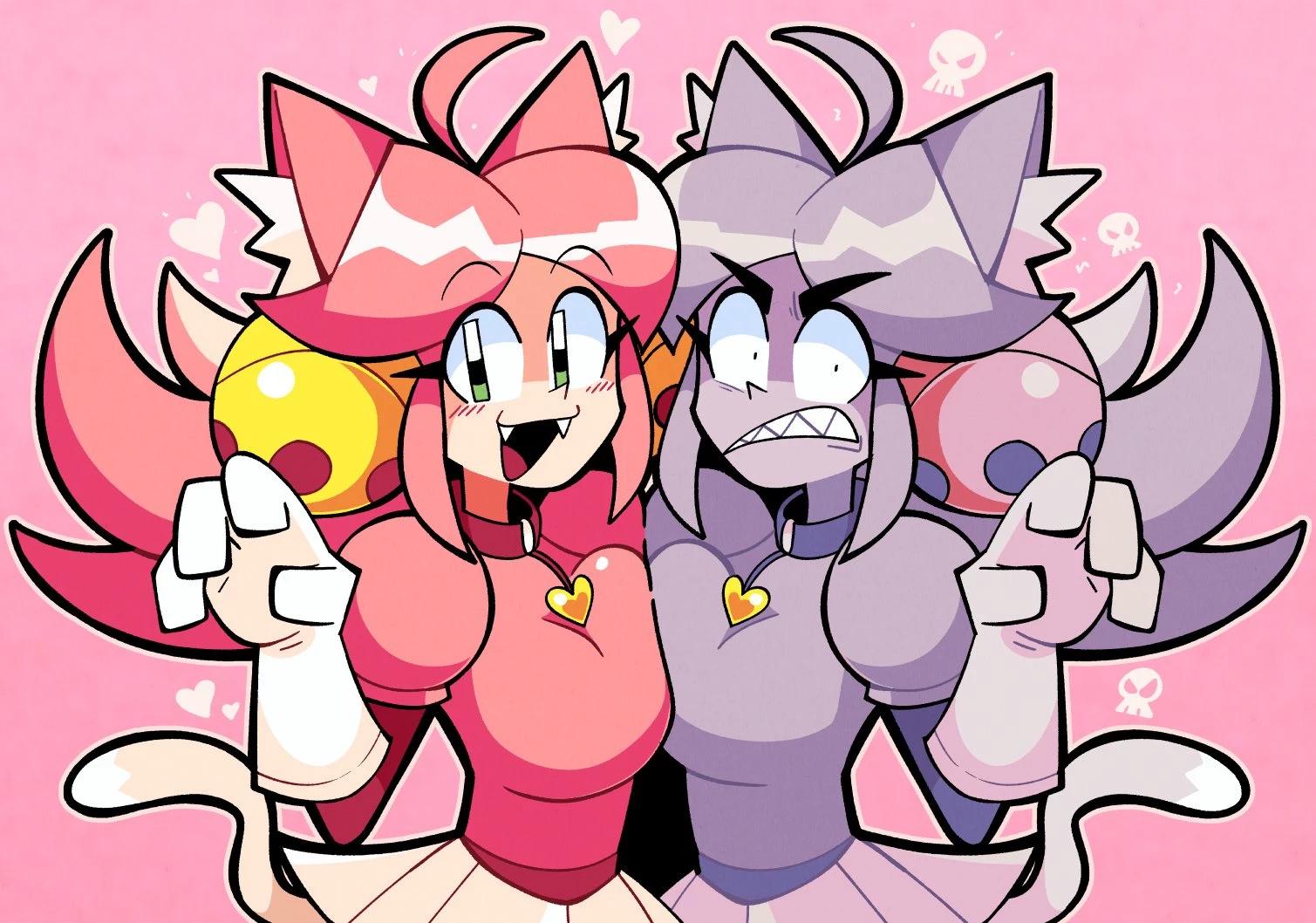 Pink and gray mew mew thumbnail