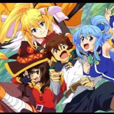 Kazuma Sotou , Aqua , Megumin , Darkness and Yun Yun thumbnail