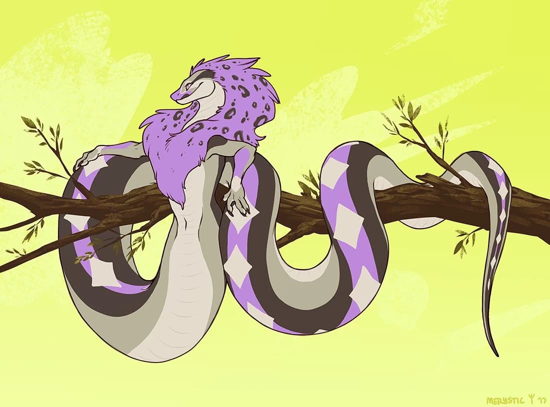 You are a humanoid snake pet thumbnail
