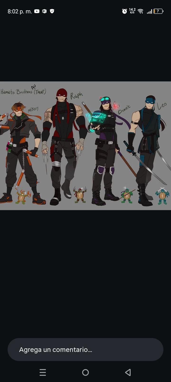 Ninja turtles as humans. thumbnail