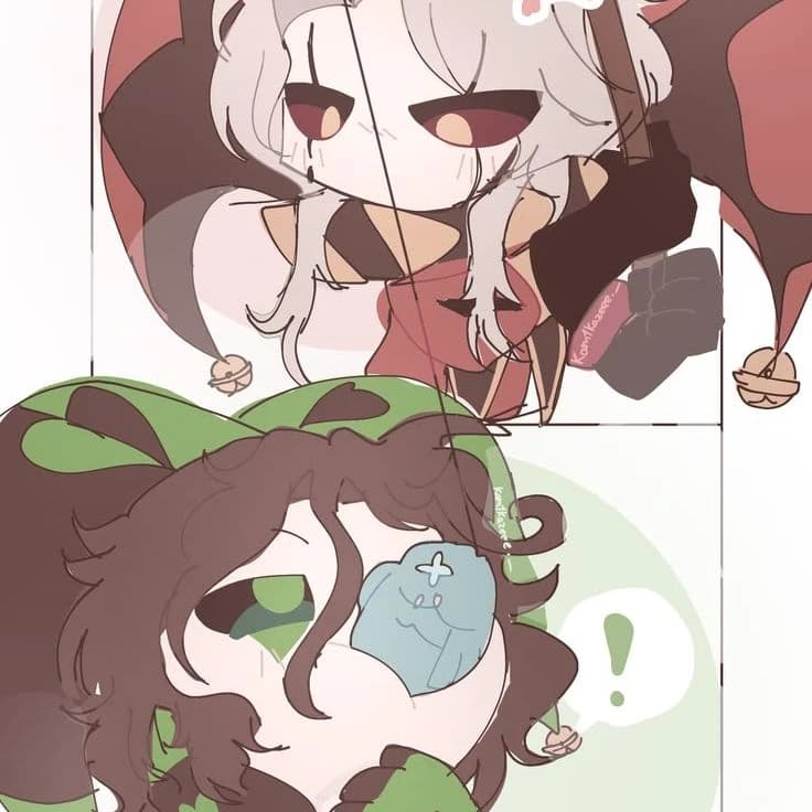 Pierrot and Harlequin❤️🖤💚 thumbnail