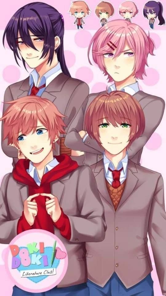 Doki Doki Literature Club — Genderbent AU thumbnail