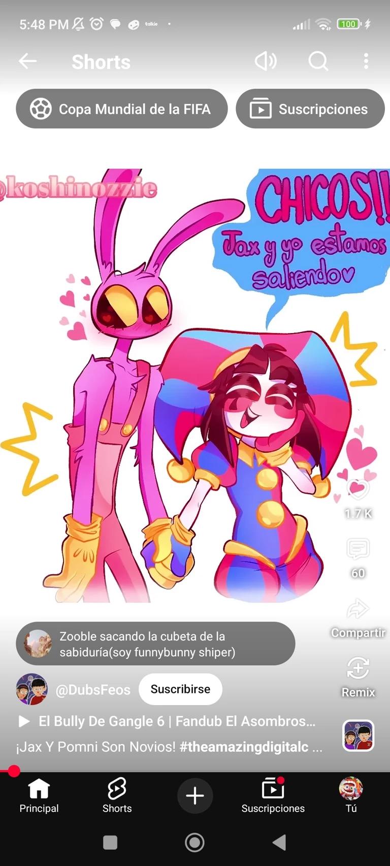 Pomni and Jax are dating thumbnail