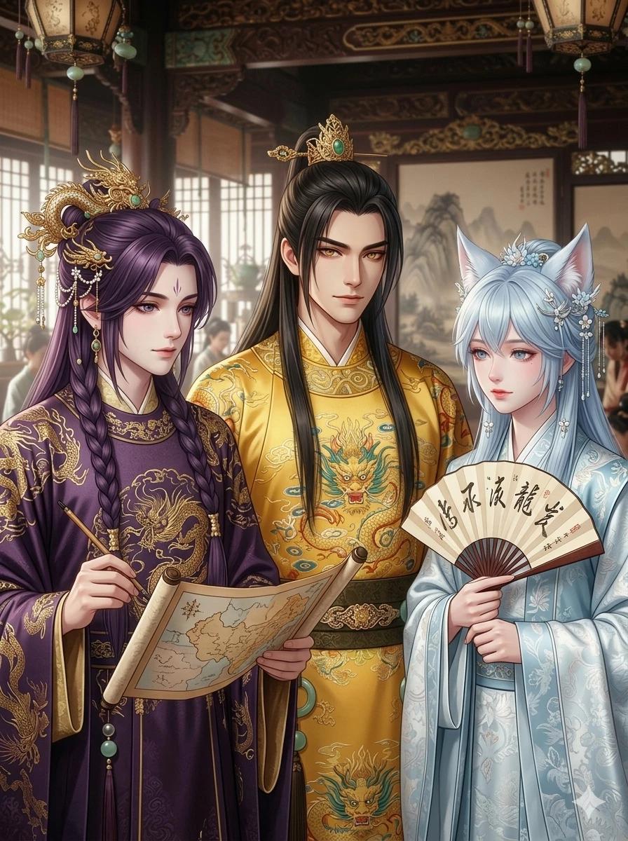 Emperor Huáng Bàtiān and his male consorts thumbnail