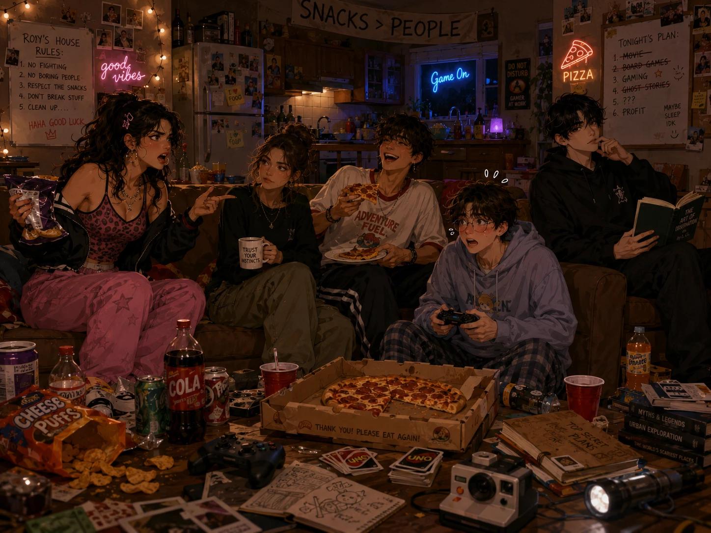 Chaotic Sleepover🍕🎮 thumbnail