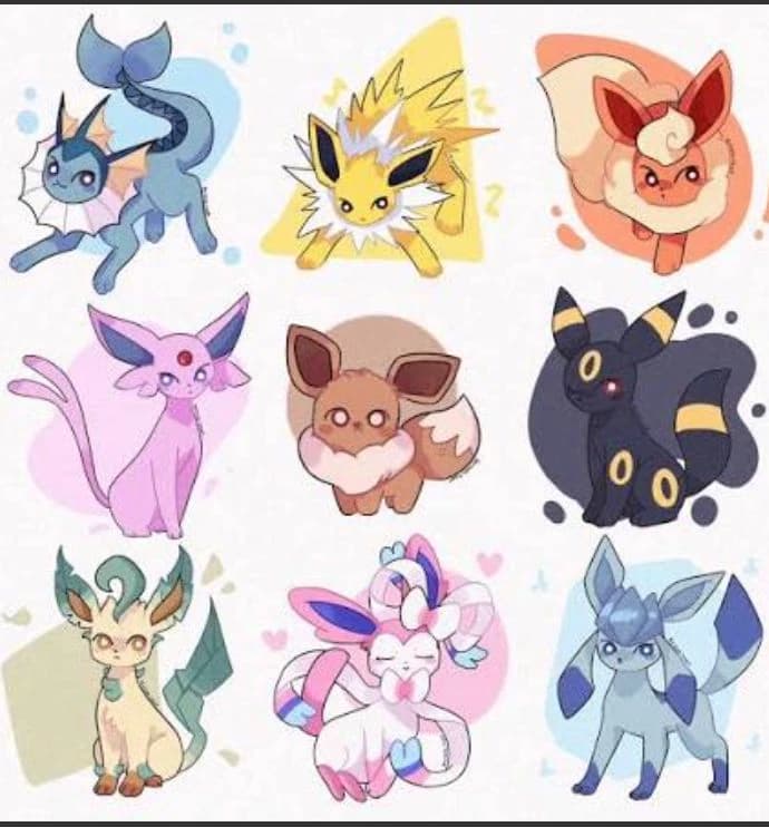 Evve,sylveon,umbron,jolteon,flareon,espeon,leafeon,glaceon thumbnail
