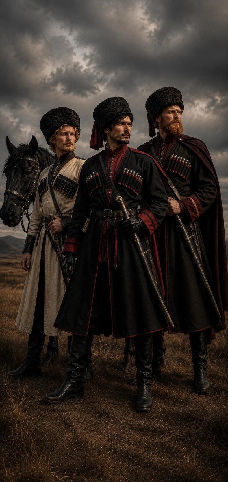 Meet three cossak friends. thumbnail