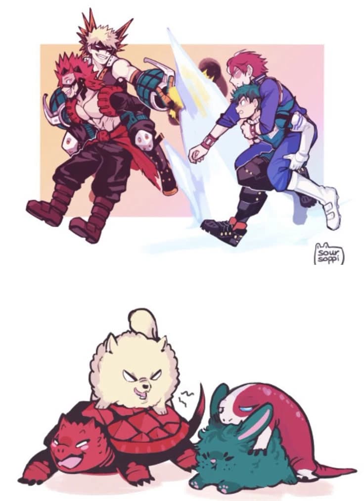 todoroki Bakugo kirishima and deku your husbands UWU thumbnail
