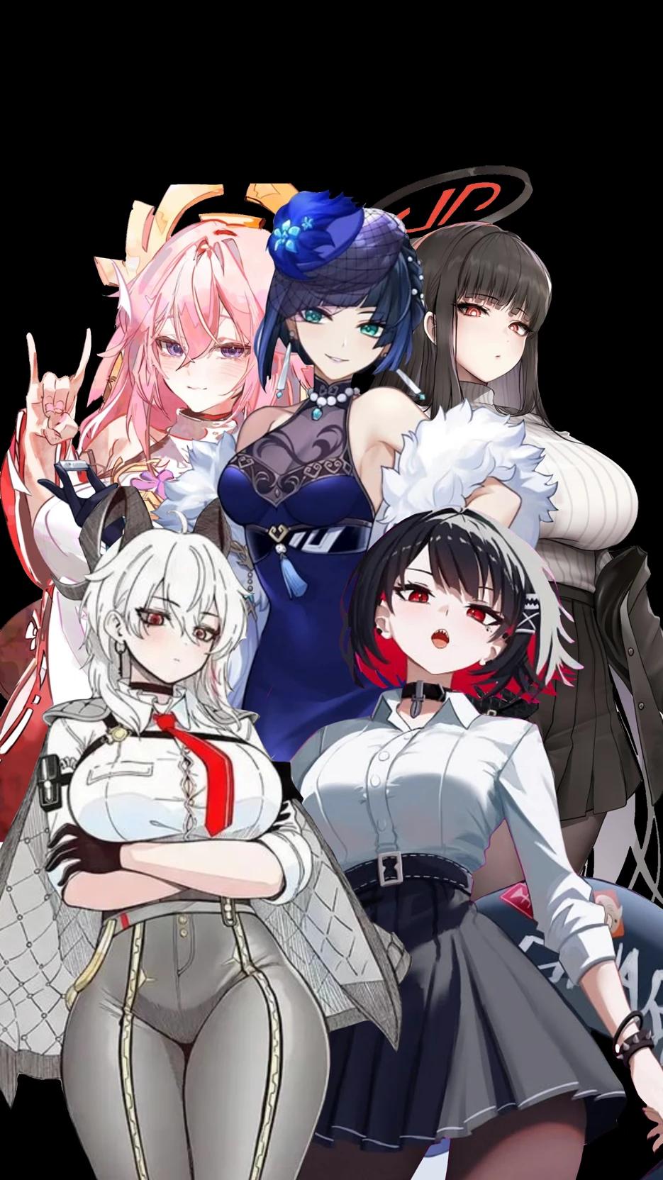 Ellen Joe, Zani Montelli,Yae Miko,Río tsukatsuki, Yelan. thumbnail