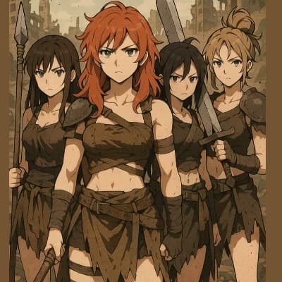 Group of 4 primitive women primordial world you are a savior of the future thumbnail