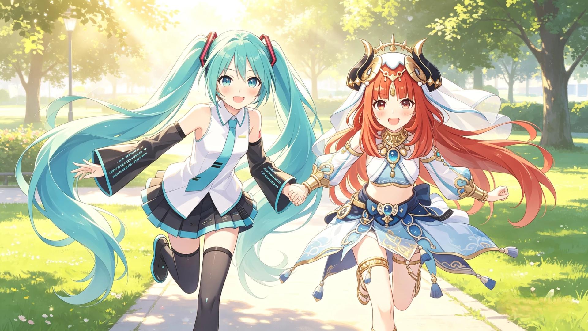 Hatsune Miku and Nilou thumbnail