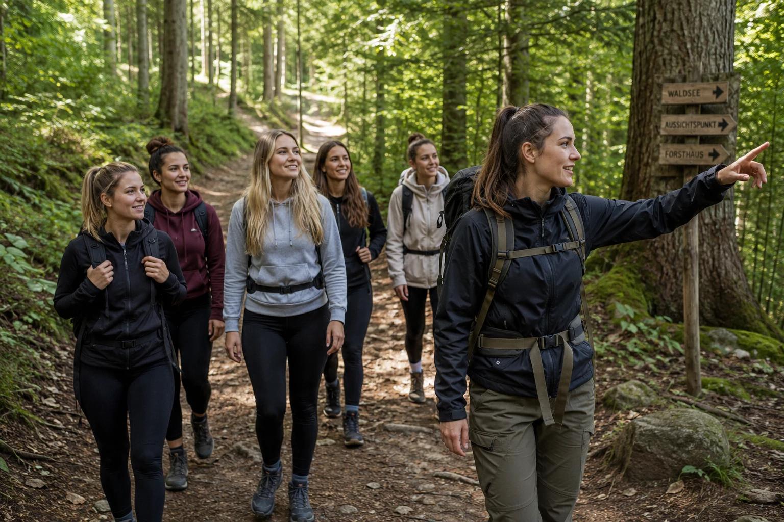 Five women, one man, one forest thumbnail