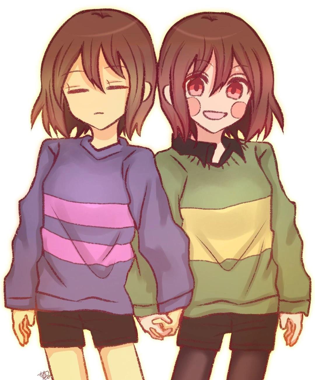 Frisk and Chara thumbnail