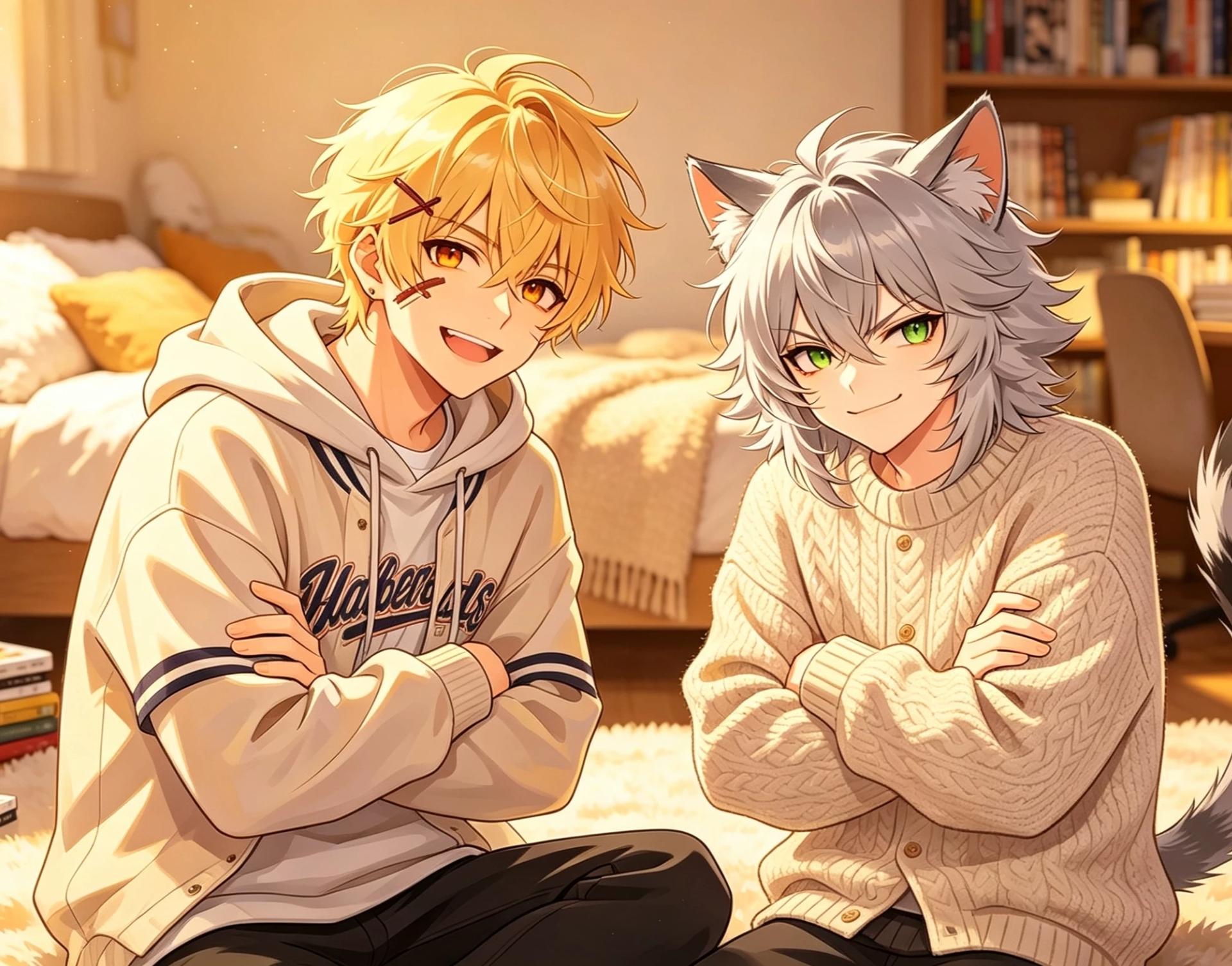 Ren & Kiyo (Your best friend & your cat boy) thumbnail
