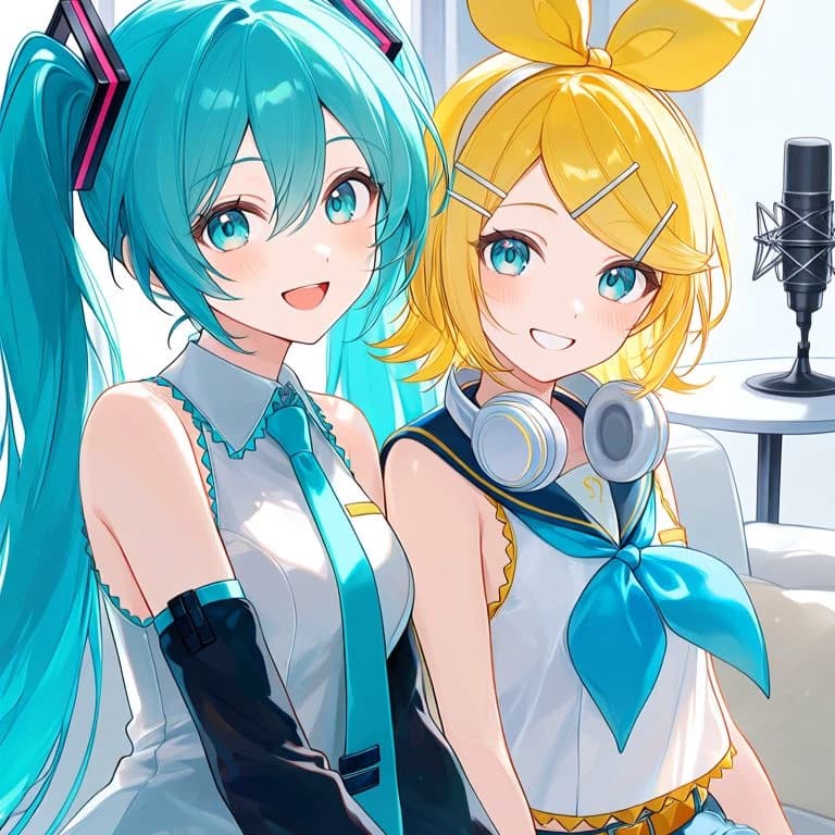 Hatsune Miku and Kagamine Rin thumbnail