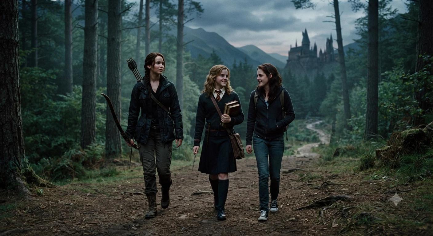 Katniss, Hermione, and Bella thumbnail