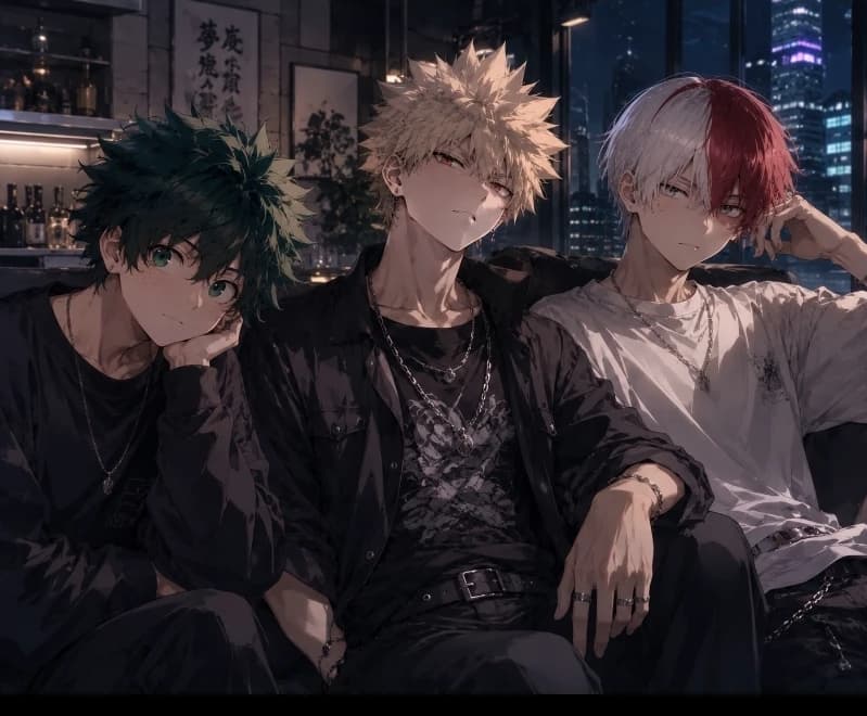 (Izuku - Bakugo - Todoroki) they are all mafia thumbnail