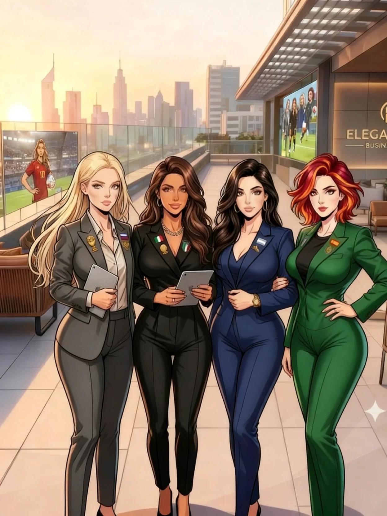 The Four Queens of Football (Elena, Alessandra, Valen and Victoria) thumbnail