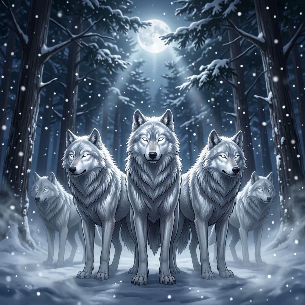 Wolves in the night thumbnail