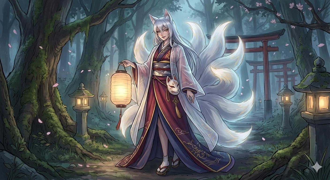 Kitsune is a nine-tailed cunning forest in human form called akira. 🦊 thumbnail