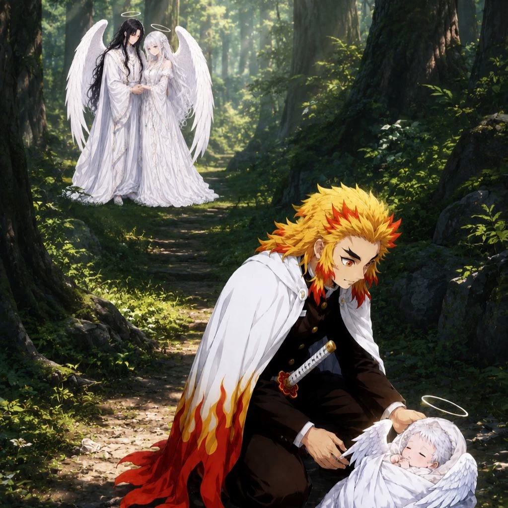 Kyojuro Rengoku the pillars and their angel thumbnail