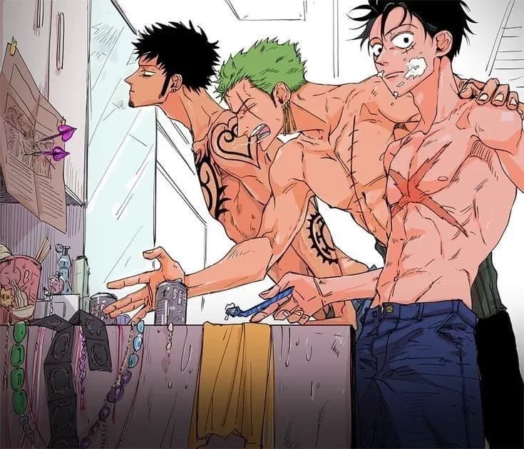 law, zoro y luffy thumbnail