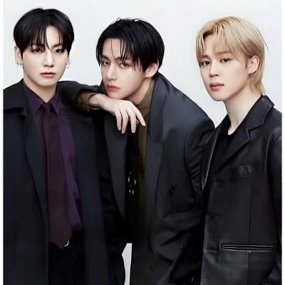 Jeon Jungkook, Kim Taehyung, and Park Jimin thumbnail