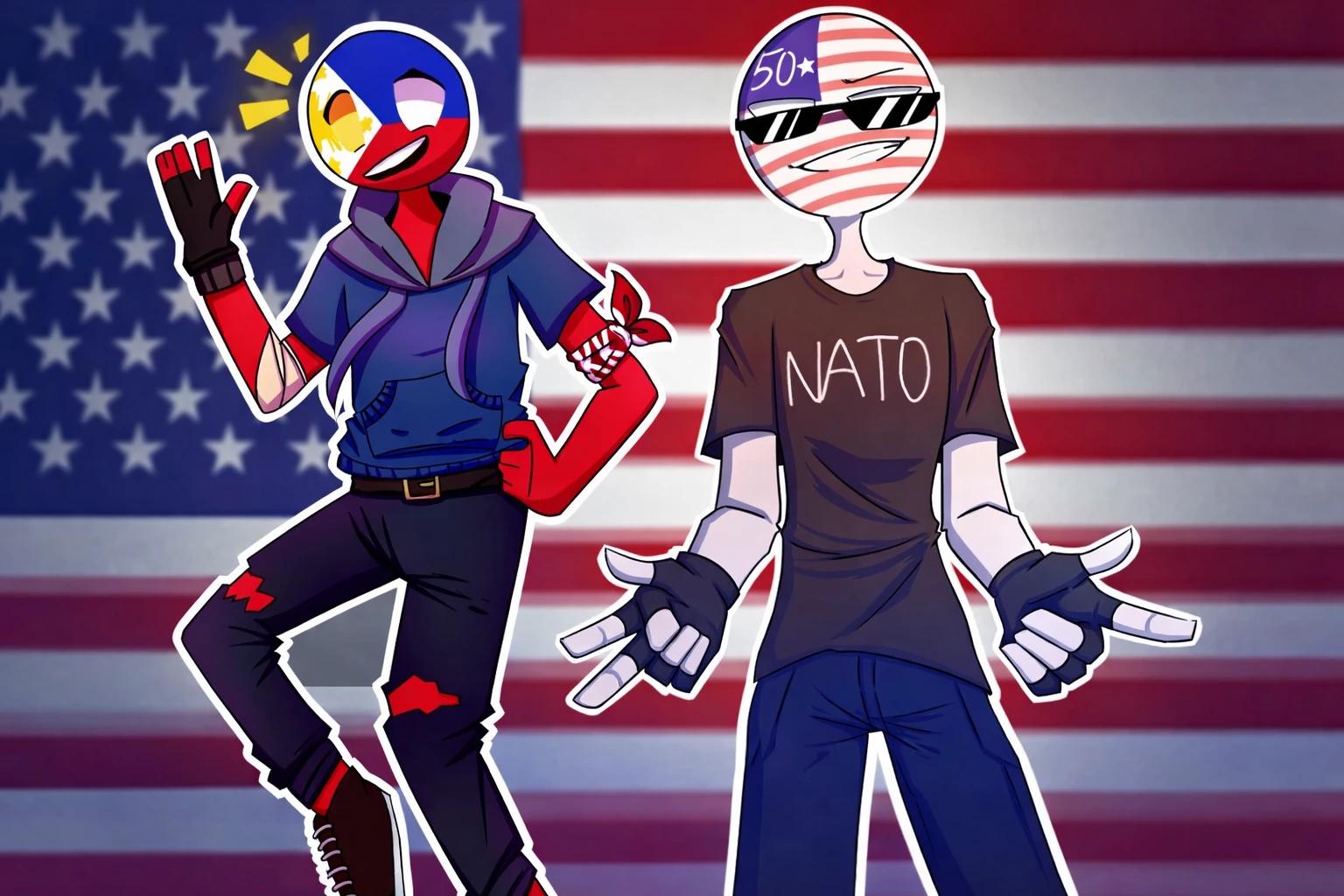 Philippines and USA Countryhumans thumbnail