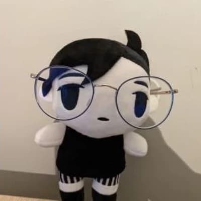 Omori plushie with nerd glasses thumbnail
